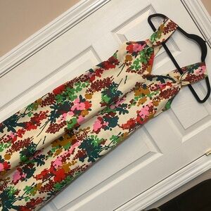 ⭐️⭐️ Custom-made Floor-Length Floral Print Dress - size XS